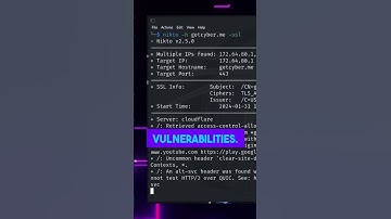NIKTO on Kali Linux