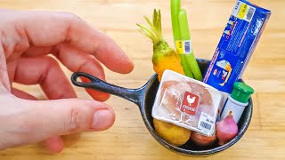 Mini Real Food Cooking: Cooking Chicken Noodle Soup In Real Life! 