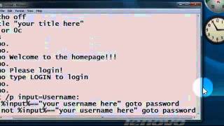 How to make a simple login batch file system in notepad