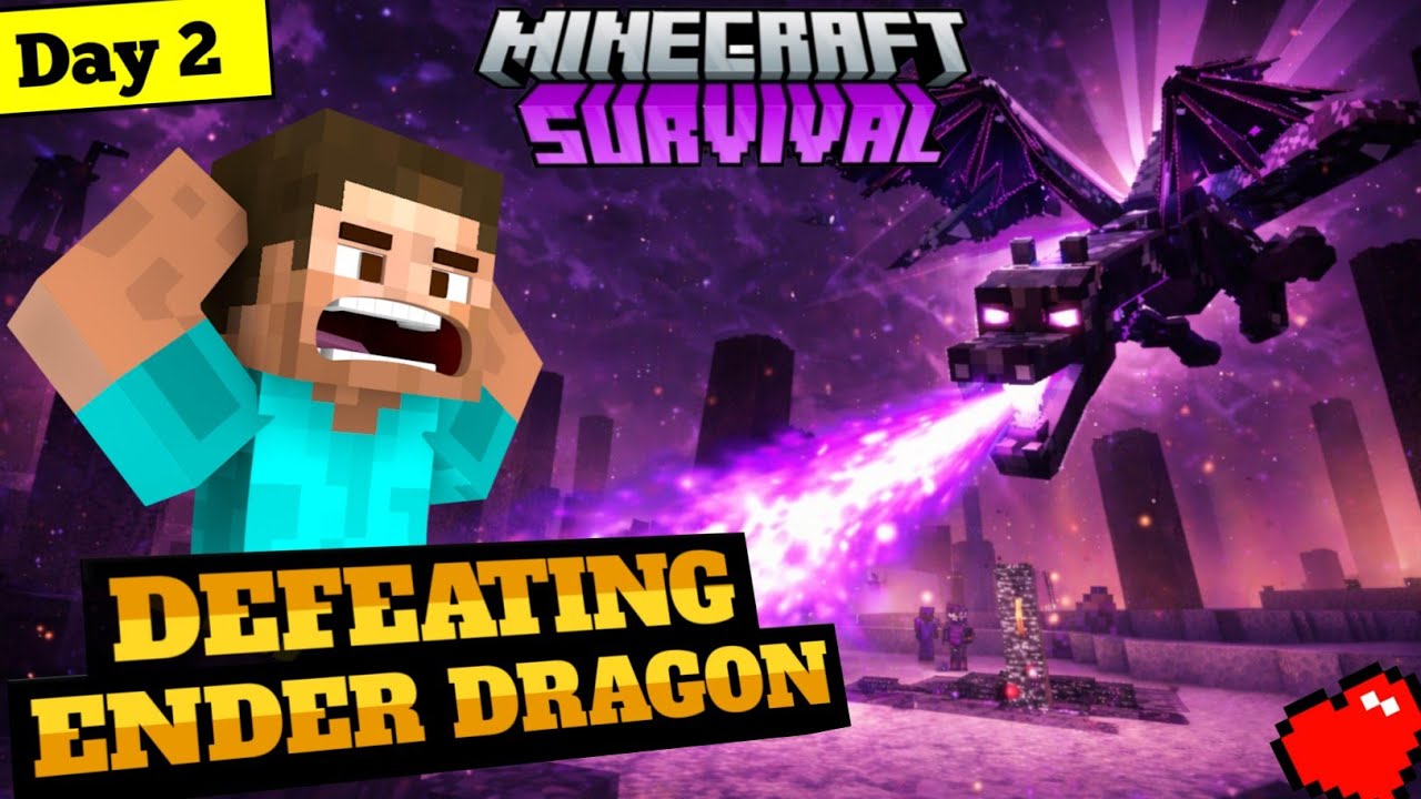 Defeating Ender Dragon 😱 | Minecraft Gameplay Day 2 - YouTube