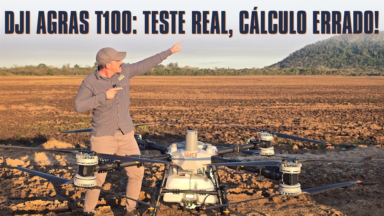 Primeiro voo com o DJI Agras T100: Teste de velocidade, peso e bateria