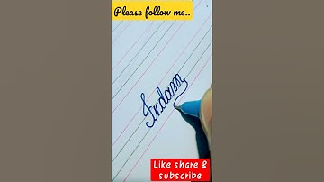 Clean and fresh cursive writing name, with best handwriting, By-Pinky Sharma...