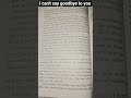 #aesthetic #booktok #music I can't say goodbye to you novel by RITHVIK SINGH arooj ...... #poetry