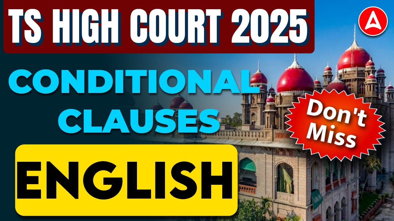 TS High Court English Classes | Conditional Clauses MCQs | Telangana High Court English in Telugu