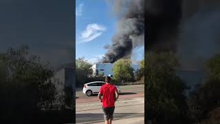 Incendio de la fábrica de ACENORCA en Montehermoso (Cáceres)