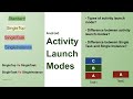 Android activity launch modes
