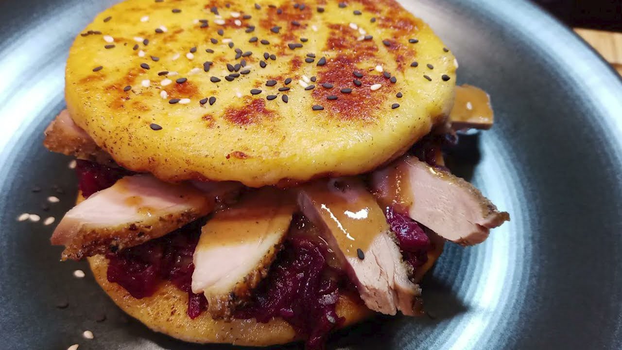 Kartoffel Burger Brötchen Sandwich