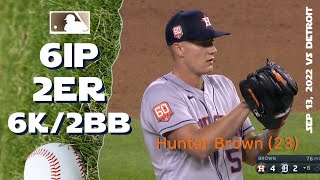 Hunter Brown (23) | Sep 13, 2022 | MLB highlights