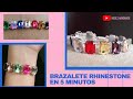 Brazalete rhinestone en 5 minutos/Nicols Handmade