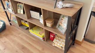 The BEST 8 Cube bookshelf on Amazon! FATORRI 8 Cube Storage Organizer Bookshelf, 62 Inch Rustic Wood