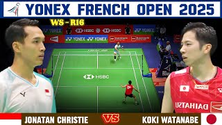 Jonatan Christie vs Koki Watanabe | Yonex French Open 2025 Badminton