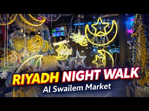 Riyadh Night Walk | Al Swailem old store 1080HD Walking Tour 