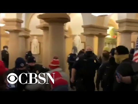 Video shows protesters clashing with police inside U.S. Capitol