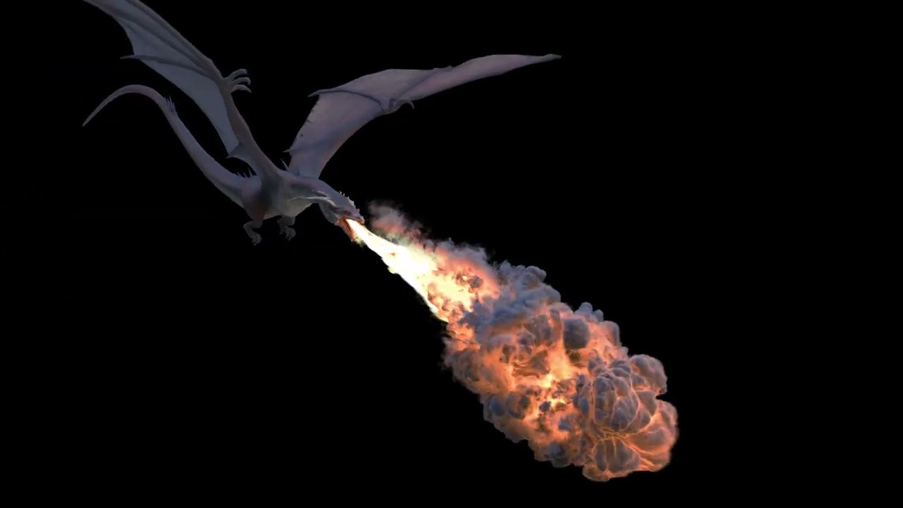 Dragon ThrowingFire FX in houdini20 render in karma GPU 