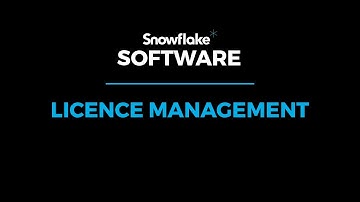 Touch screen software Snowflake video tutorial license management