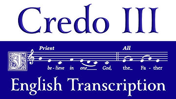 Thumbnail of Credo III • English Transcription