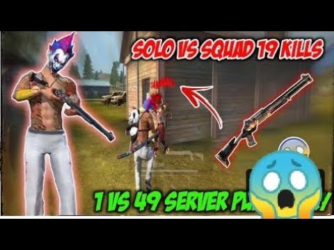 😱19 kill solo vs squad ranked game free fire game 1 Vs 4 and 19 kill 😱 ...