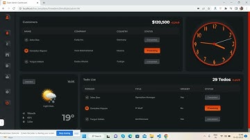 Free Dark Admin Dashboard Template 17