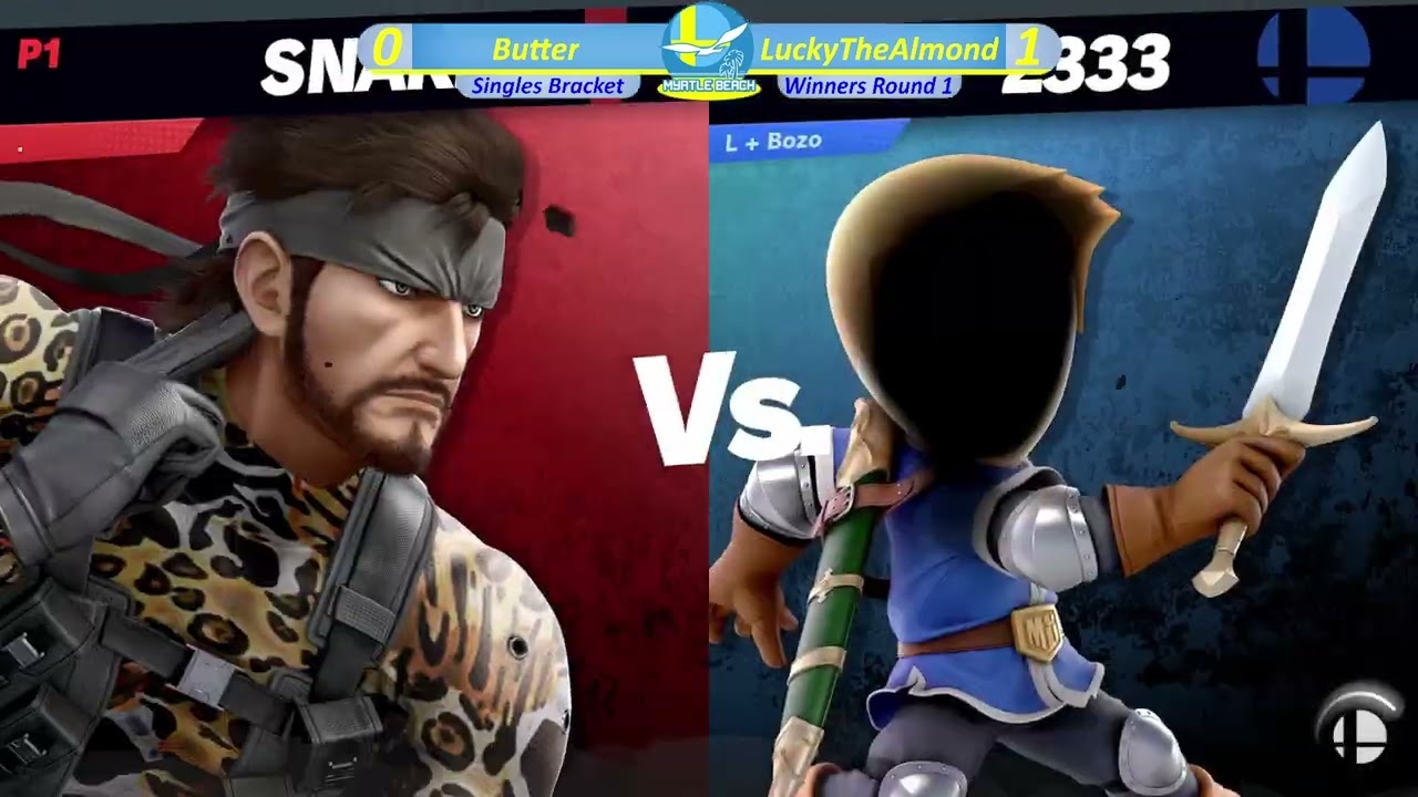 SocaSmash 166 Ultimate Singles: LuckyTheAlmond (Mii Swordfighter) vs Butter (Snake) Winners Round 1