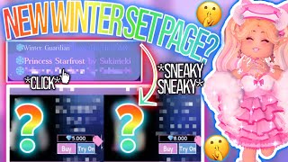 NEW WINTER SET BEING TEASED IN ROYALE HIGH NEW SET PAGE IS BACK ROBLOX Christmas Update Leaks