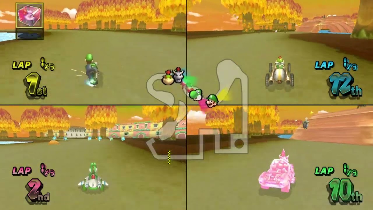 Mario Kart Wii Custom Tracks (History) ✦ 4 Players #664 (3 Tracks) Mirror