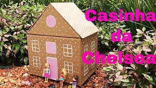 Como fazer CASINHA de papelão para a CHELSEA, a irmã da Barbie! &quot;Gingerbread&quot; Doll House!