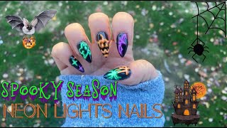 Spooky Season Nails Part 3: Neon Lights