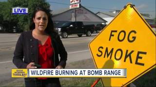 Large wildfire burning at Air Force Bombing Range in Avon Park Large wildfire burning at Air Force Bombing Range in Avon Park