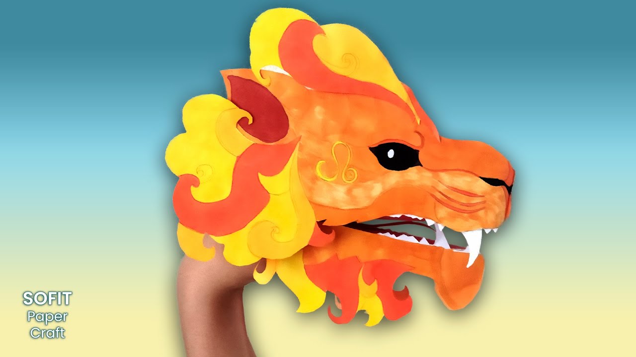 how-to-make-a-paper-dragon-lion-diy-sofit-papercraft-youtube