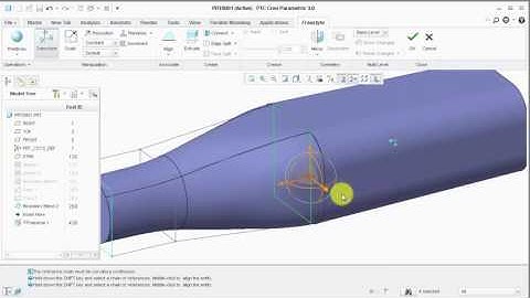 Using the Align command in the Freestyle feature in Creo Parametric