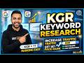 KGR Keyword Research 2026 Find Low Competition Keywords and Rank Fast!