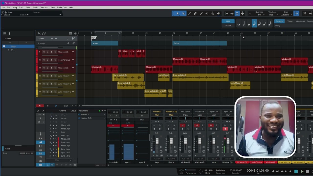 Studio Session Ep2 - Right Now By Marc Eff Of Kovapot  (Song Wriitng Session)