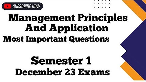 Most Important Questions l Management Principles And Application l Semester 1 l Delhi University l
