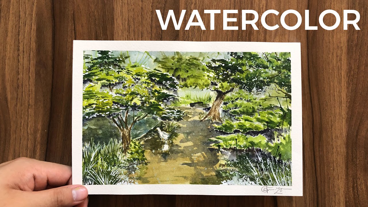 WATERCOLOR / ‘Farm Road’ Painting Process