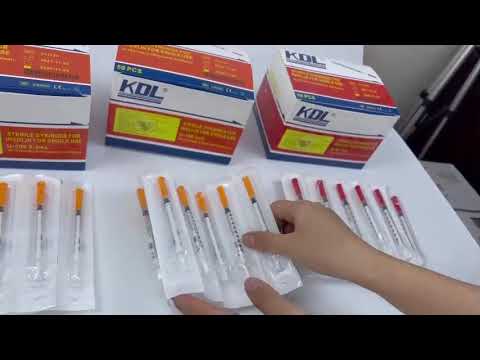 Video Bơm Kim Tiêm Spa Thẩm mỹ, Tiểu Đường KDL U100 -1ml... - youtube