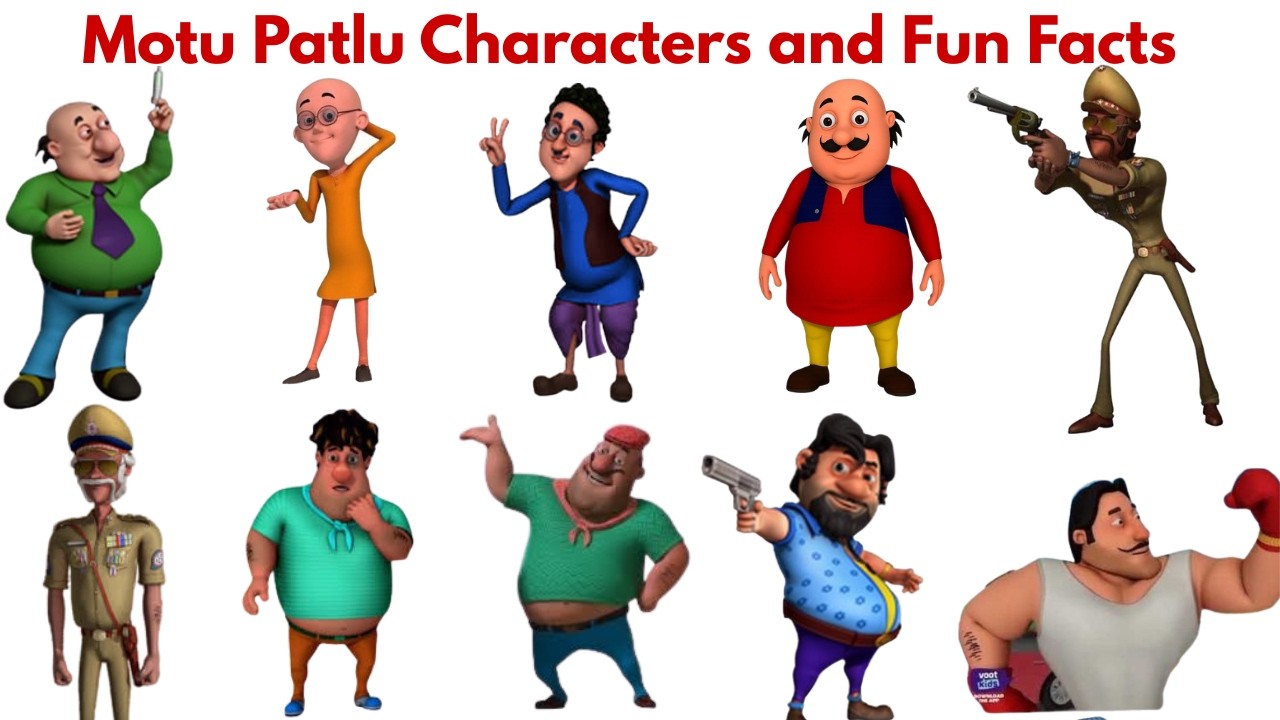 India Ke Mashoor Cartoon Motu Patlu Characters Name and Fun Facts!