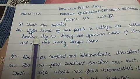 Bhartiyam public School /Class 4/SST/Revision Assignment