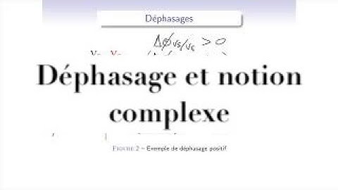 Electrocinétique : régime sinus : 2 - Déphasage et notation complexe d