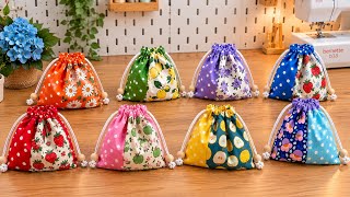 Can You Believe These Adorable Patchwork Pouches Are Made with Just Two Fabric Triangles? 😍🧵