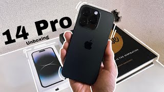 iPhone 14 Pro Space Black Aesthetic Unboxing 128GB Japan การตั้งค่า + กล้องทดสอบ + อุปกรณ์เสริม moft