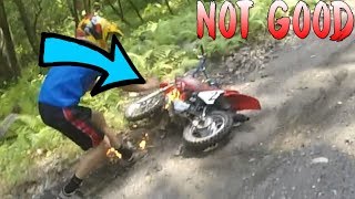 PIT BIKE CATCHES ON FIRE (NOT CLICKBAIT)