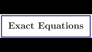 Examples of Exact and Nonexact ODE