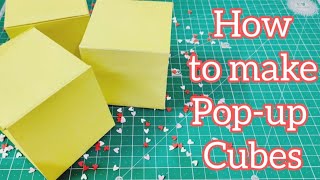 How to make Pop-up Cubes | Jumping Cubes | Tutorial | DIY