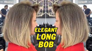 Elegant Long Bob Haircut for Blonde Hair | Soft Long to Long Bob Hair Cutting Technique screenshot 4