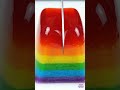 Rainbow Jelly Cut So Smooth 🌈 #cake #jellyjungle #satisfying