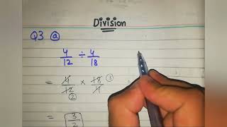 Division of proper Fraction || 4/12 ÷ 4/18 || How to divide proper fraction numbers #maths #division