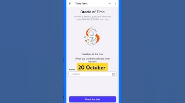 Time Farm Answer Today | Time Farm Answer 20 October | Oracle of time Answer Today, #timefarmanswer