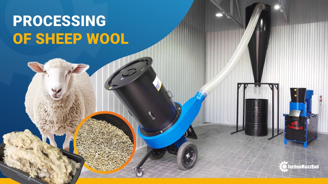 Complete Processing Cycle of Sheep Wool into Eco-Friendly Granulated Fertilizer