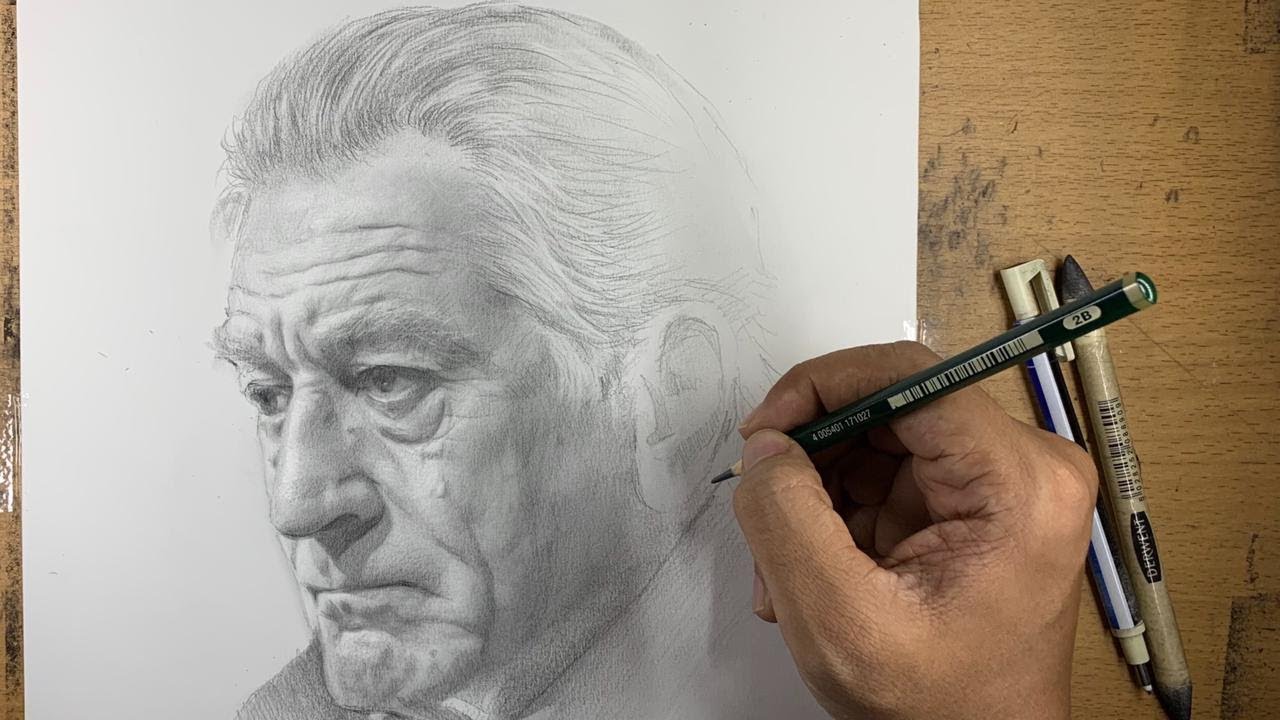 16MIN. Pencil drawing process using HB, 2B,4B/ Draw with me/ Drawing  tutorial step by step - YouTube