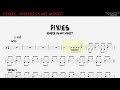 PIXIES Where Is My Mind DRUM SCORE